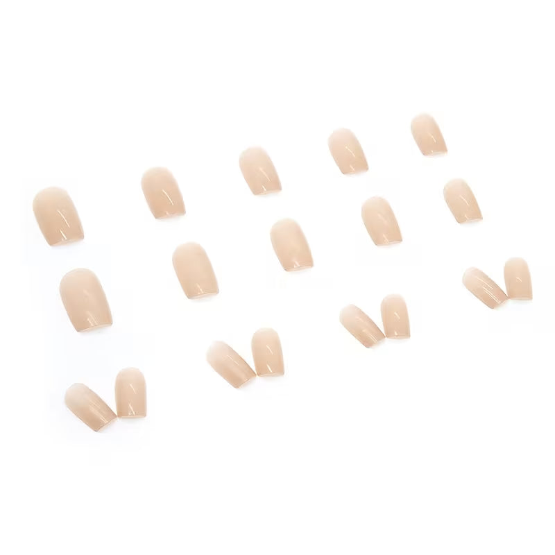 N-237 - Peach - Press On Nail Set Of 24 - Free 24 Pcs Sticker Sheet Included