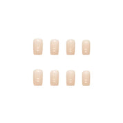 N-237 - Peach - Press On Nail Set Of 24 - Free 24 Pcs Sticker Sheet Included