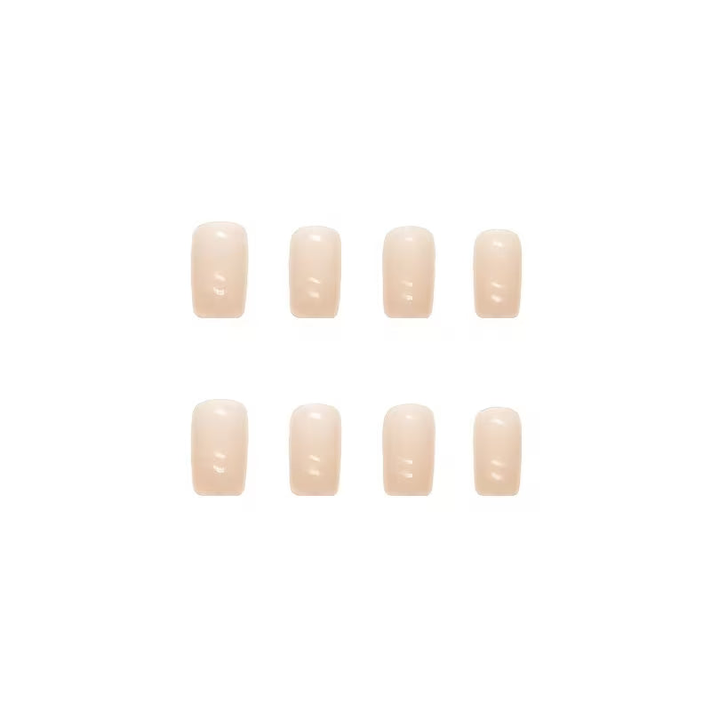 N-237 - Peach - Press On Nail Set Of 24 - Free 24 Pcs Sticker Sheet Included
