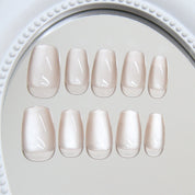 N-133 - Shiny Light Pink - Press On Nail Set Of 24 - Free 24 Pcs Sticker Sheet Included