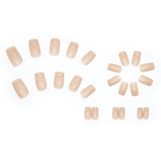 N-237 - Peach - Press On Nail Set Of 24 - Free 24 Pcs Sticker Sheet Included