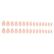 N-111 - Blush Pink - Press On Nail Set Of 24 - Free 24 Pcs Sticker Sheet Included