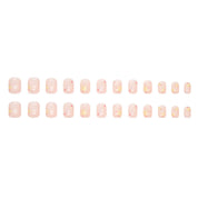 N-122 - Sparkle Stars Pink - Press On Nail Set Of 24 - Free 24 Pcs Sticker Sheet Included