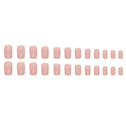 N-114 - Soft Pink - Press On Nail Set Of 24 - Free 24 Pcs Sticker Sheet Included